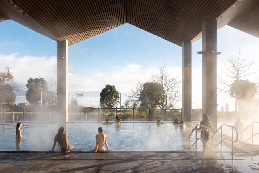 Rotorua: Wai Ariki Hot Springs & Spa 1hr Restorative Bathing - Why the architecture and weather protection matter