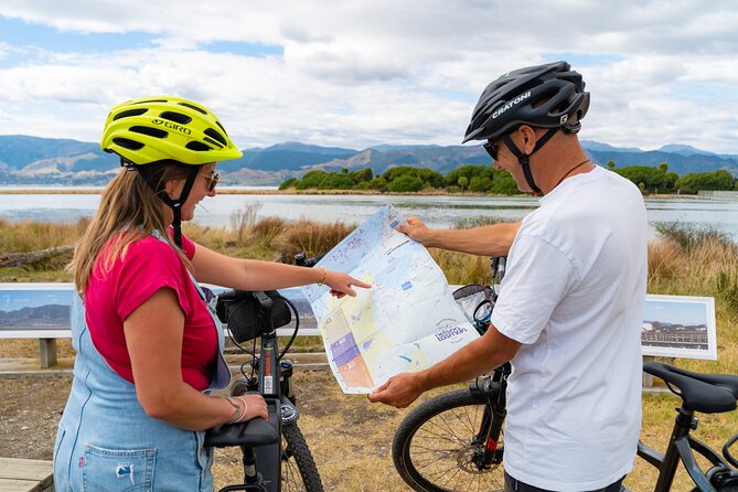 Self-guided E-bike cycle tour with private wine tasting - Riding from Nelson onto the Great Taste Trail