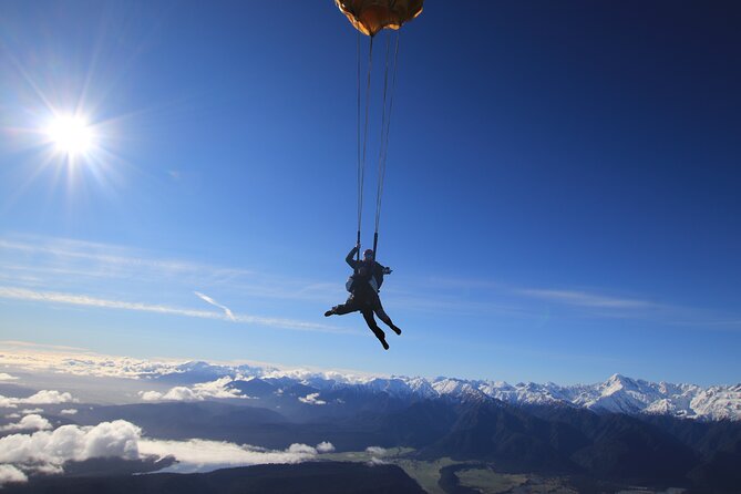 Tandem Skydive 13,000ft from Franz Josef - What the $276.60 price includes