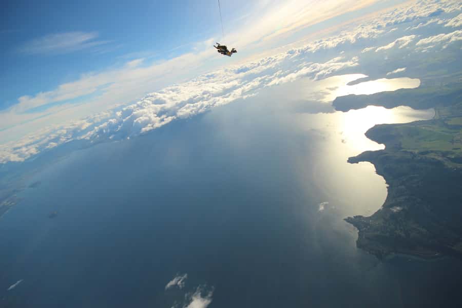 Tandem Skydive Experience in Taupo - From Taupo accommodation to the yellow hangar