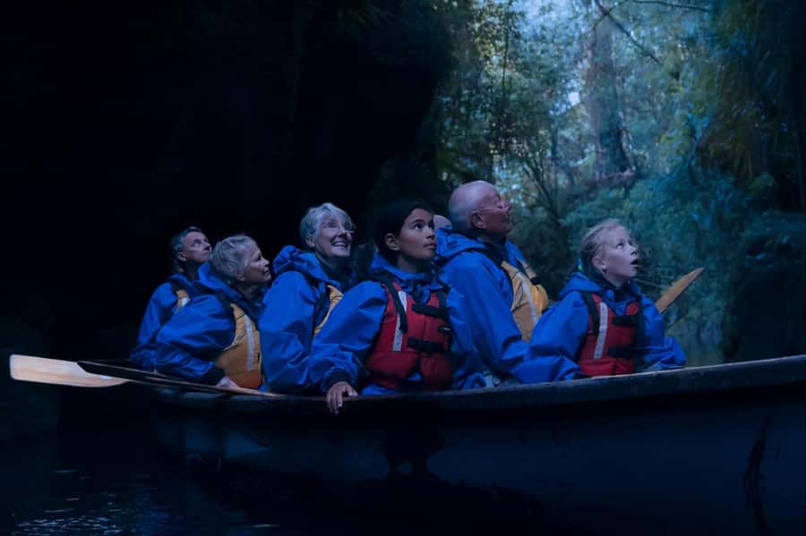 Tauranga: Evening Big Kanu Glowworm Tour - The glowworm show begins on Lake McLaren