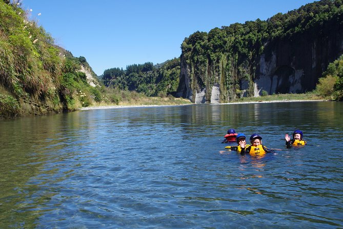 The Awesome Scenic Rafting Adventure - Full Day Rafting on the Rangitikei River - Canyon walls, cliffs, and native bush from the raft