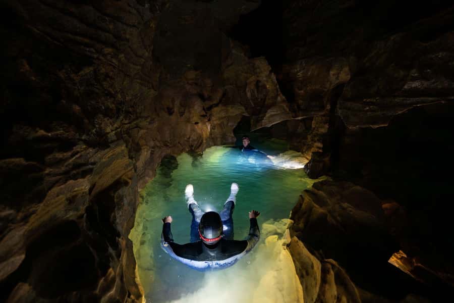 The Waitomo Experience : Okohua Glowworm Cave Tour - The farm walk to the hidden cave entrance