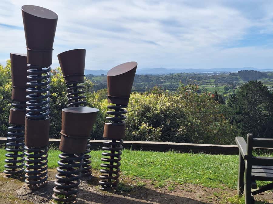 Tour of the Bay, Te Puna Sculpture Park and Historic Village - The Minden Lookout view across the Bay of Plenty