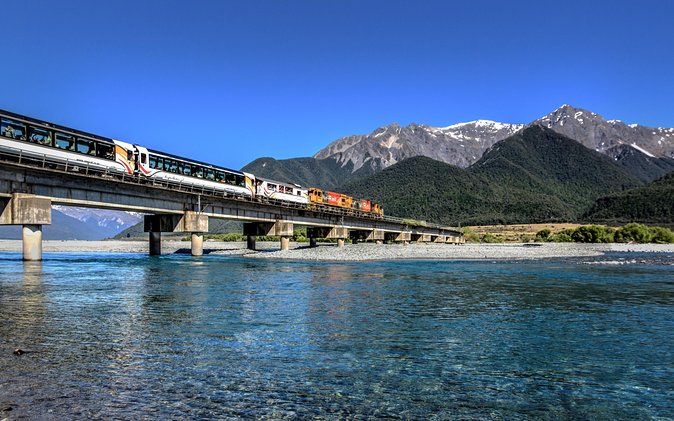 TranzAlpine Train Journey from Greymouth to Christchurch - From Greymouth at 2:15 pm to the West Coast forest