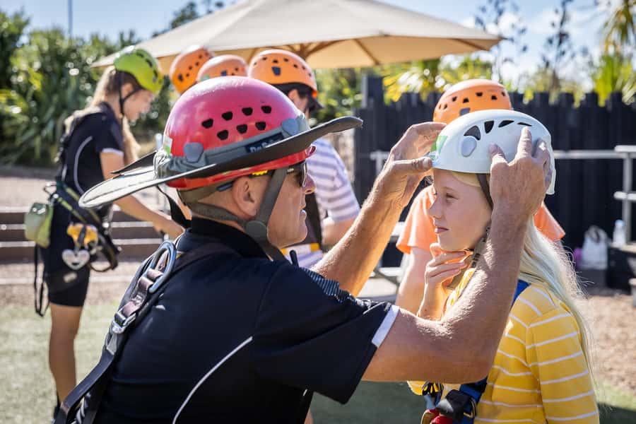 Waiheke Island: Zipline and Native Forest Adventure Trip - Getting ready for the first zipline