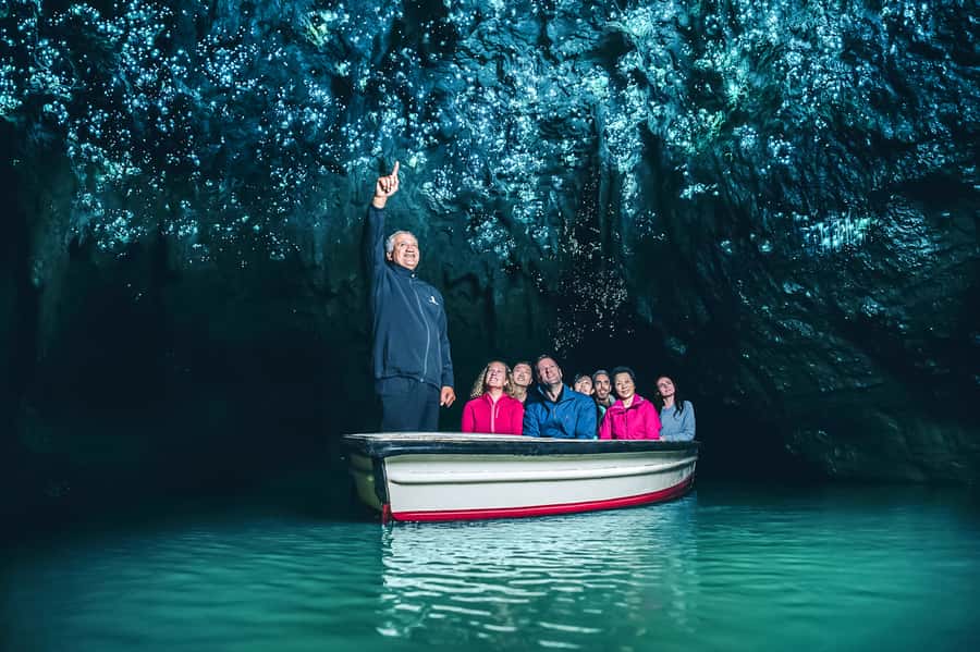 Waitomo: Glowworm Caves Guided Tour by Boat - Boarding the boat for the Glowworm Grotto