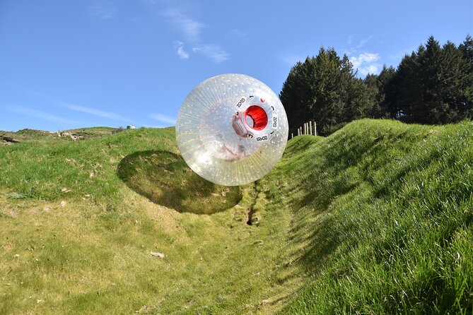 Zorb Inflatable Ball Ride from Mount Ngongotaha in New Zealand - Rolling at the place where ZORB began